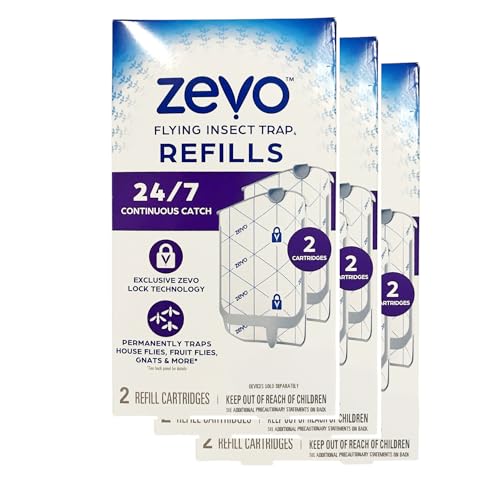 Version 1.0.0 Zevo Flying Insect Pesticide Trap: Easy, Kills Fungus Gnats, House Flies, & Fruit Flies (3 Pack)